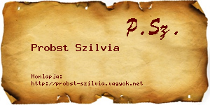 Probst Szilvia névjegykártya