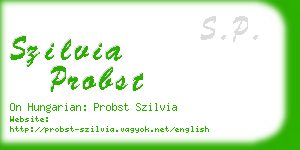 szilvia probst business card